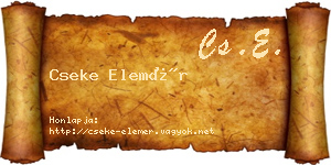 Cseke Elemér névjegykártya